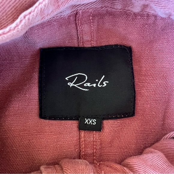 Rails Collins Lightweight Utility Jacket Size XXS Brick Color Zip Front Pockets - Picture 12 of 14